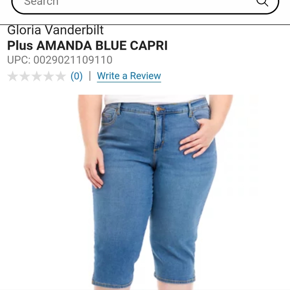 Gloria Vanderbilt sz. 18w Amanda Bermuda Shorts